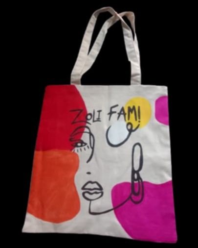 Hand-Painted Cotton Tote Bags - Assorted Designs thumbnail 2