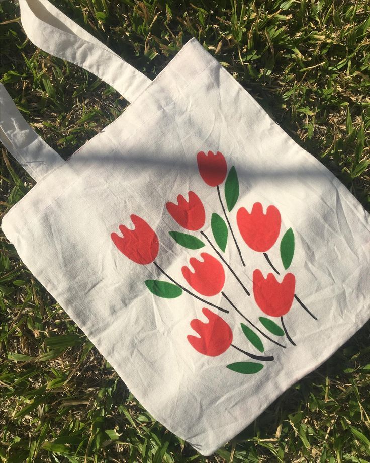 Hand-Painted Cotton Tote Bags - Assorted Designs thumbnail 3