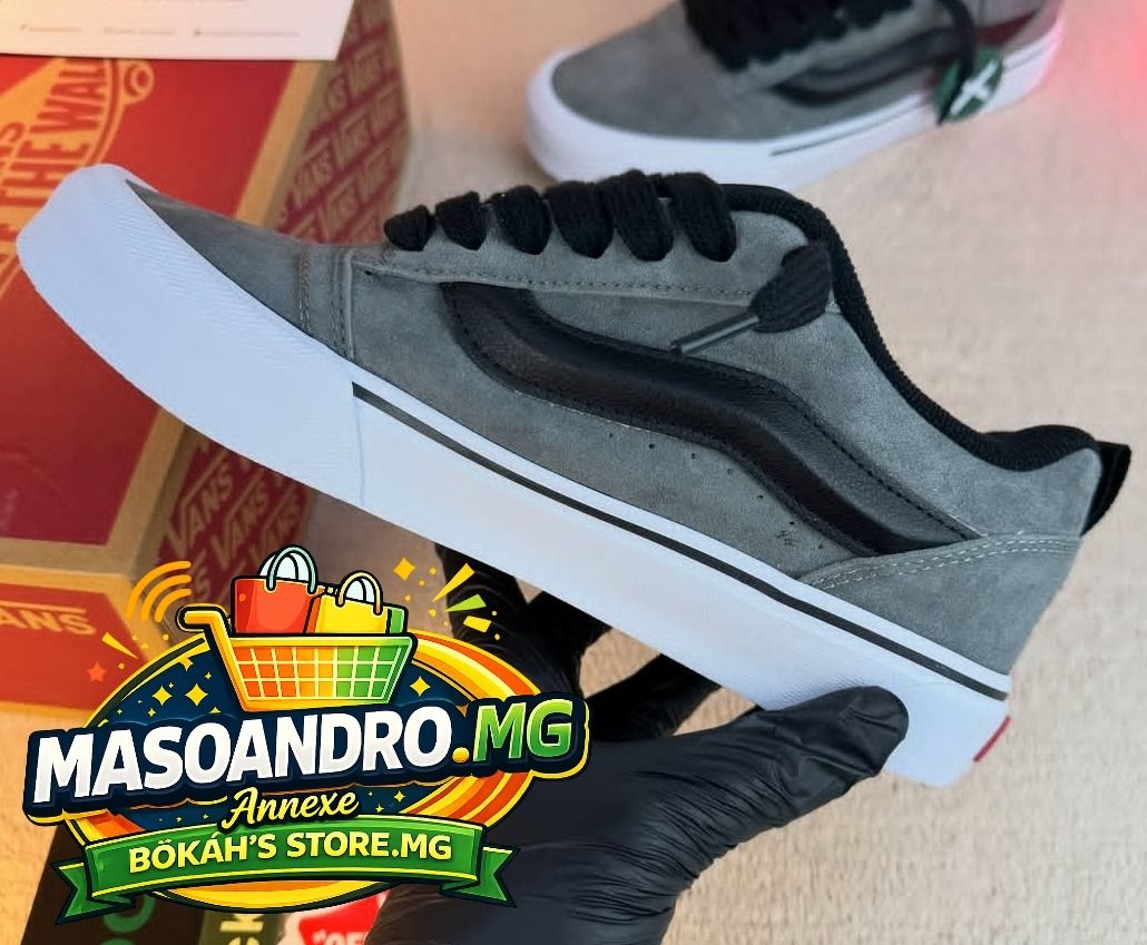 Vans Knu Skool Grey Black Size 42 thumbnail 2