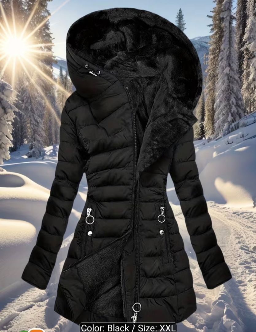 Ladies Black Puffer Jacket Size XXL - Image 1 of 1