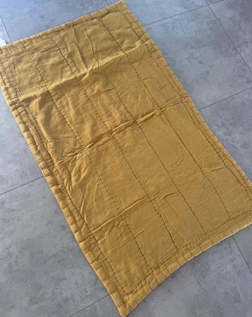 Cyrillus Quilted Cotton Gauze Baby Blanket Caramel 144x86cm