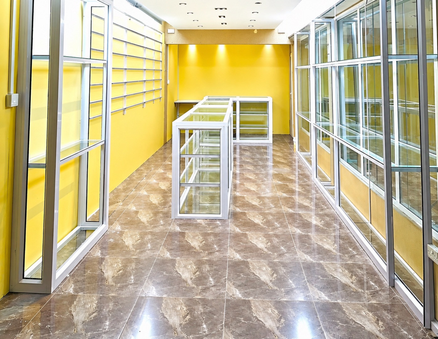 Commercial Glass Display Counters and Wall Shelving - Image 1 of 2