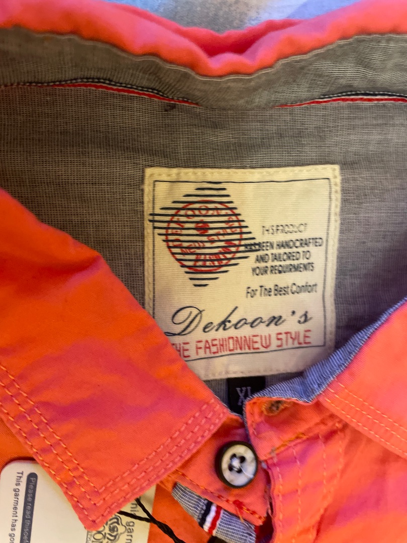 Dekoon's Orange Long Sleeve Shirt Size XL thumbnail 2