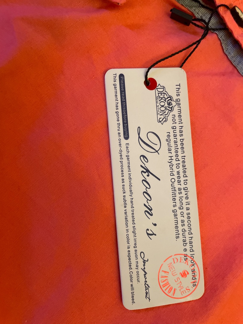 Dekoon's Orange Long Sleeve Shirt Size XL thumbnail 3