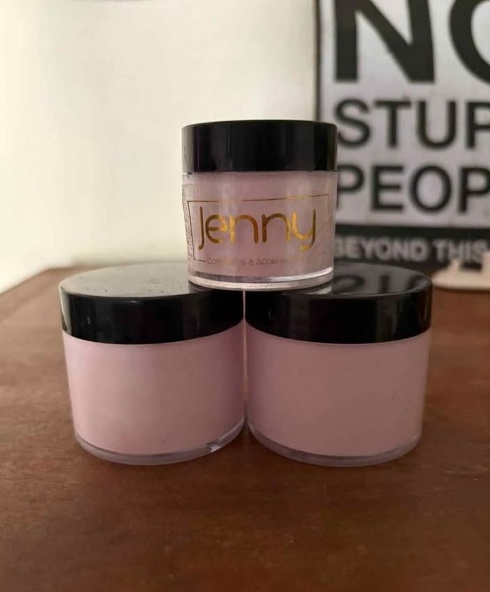 Jenny Cosmetics Pink Powder Jars Set of 3 - Image 1 of 1