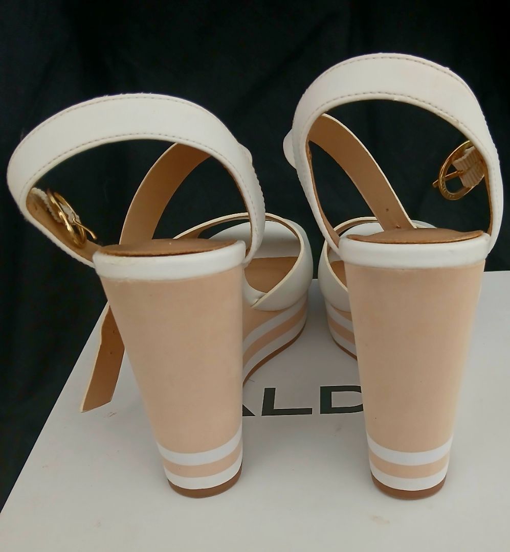 Aldo White Wedge Sandals - Image 1 of 4