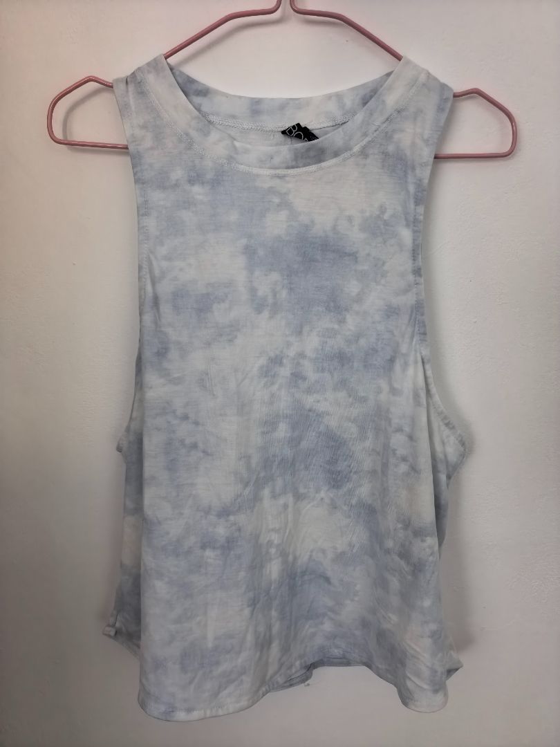 Cotton On Blue Tie-Dye Tank Top Women Size M