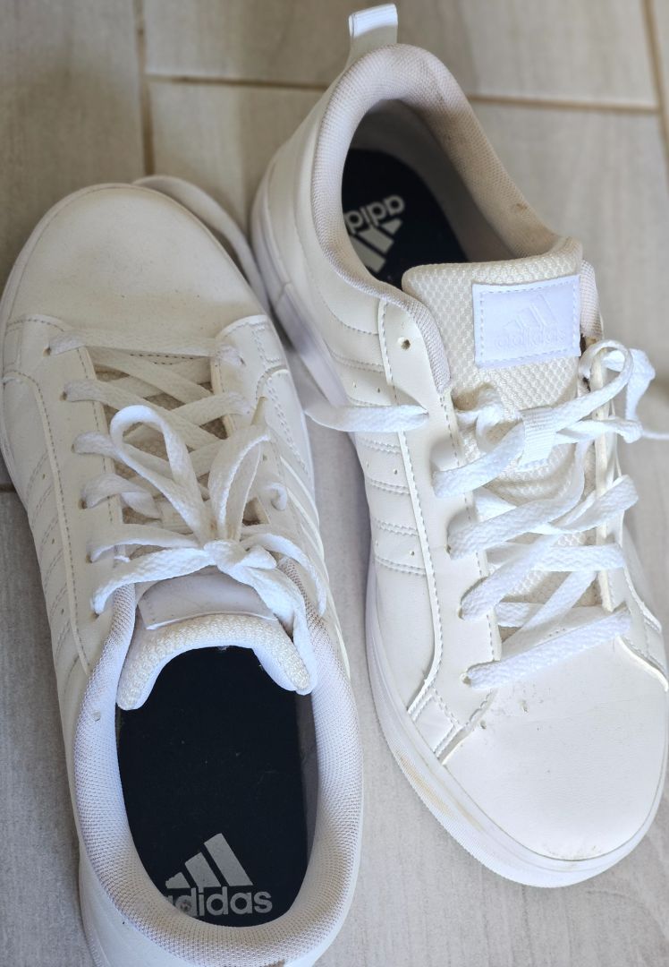 Adidas White Sneakers Size 39.5 thumbnail 3