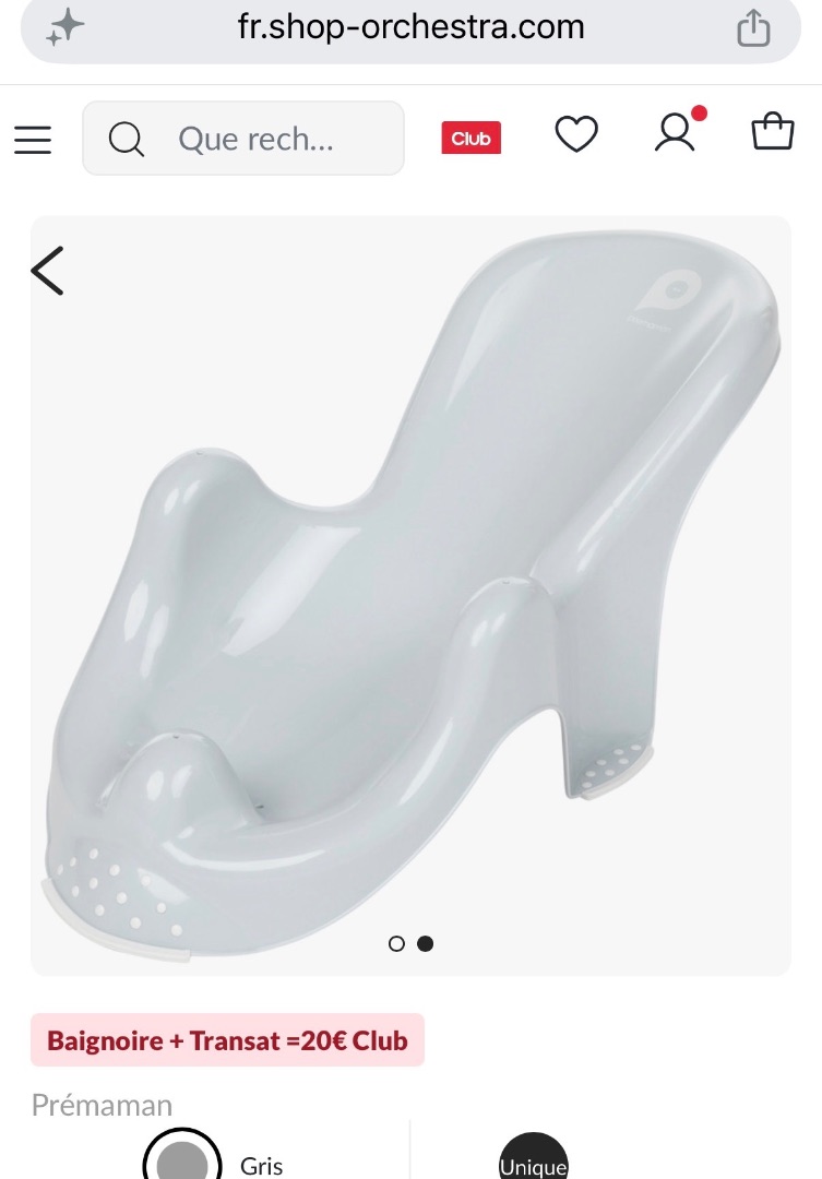 Prémaman Baby Bath And Bath Seat Gray