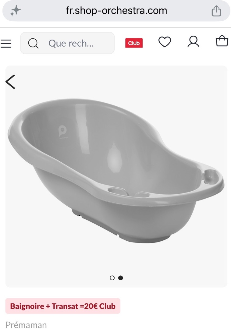 Prémaman Baby Bath And Bath Seat Gray thumbnail 2