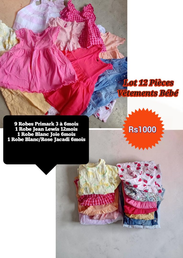 Baby Girl Dress Lot - 12 Pieces