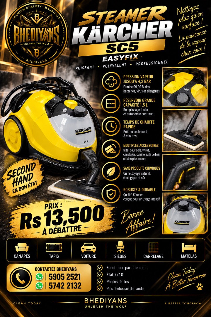 Karcher SC 5 EasyFix Steam Cleaner Yellow