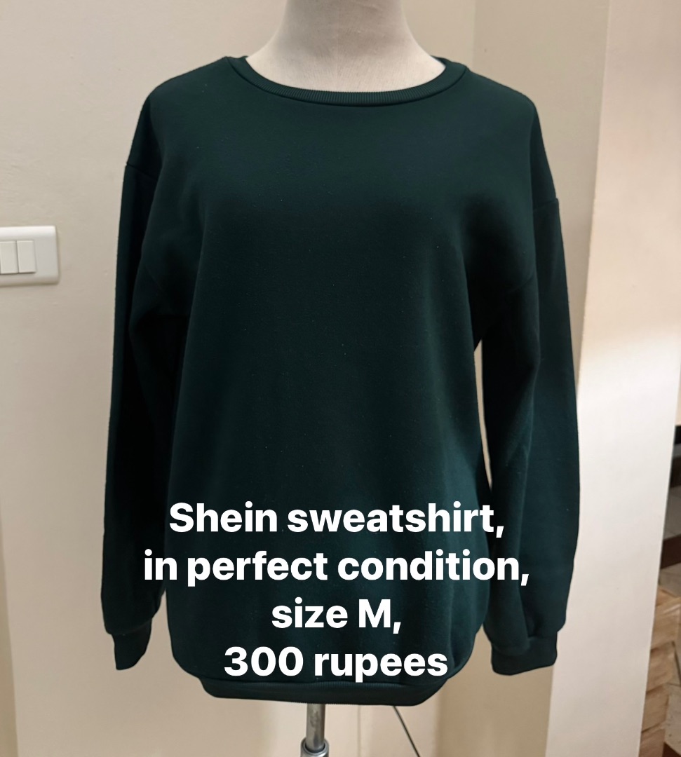 Shein Green Sweatshirt Size M - Image 1 of 1