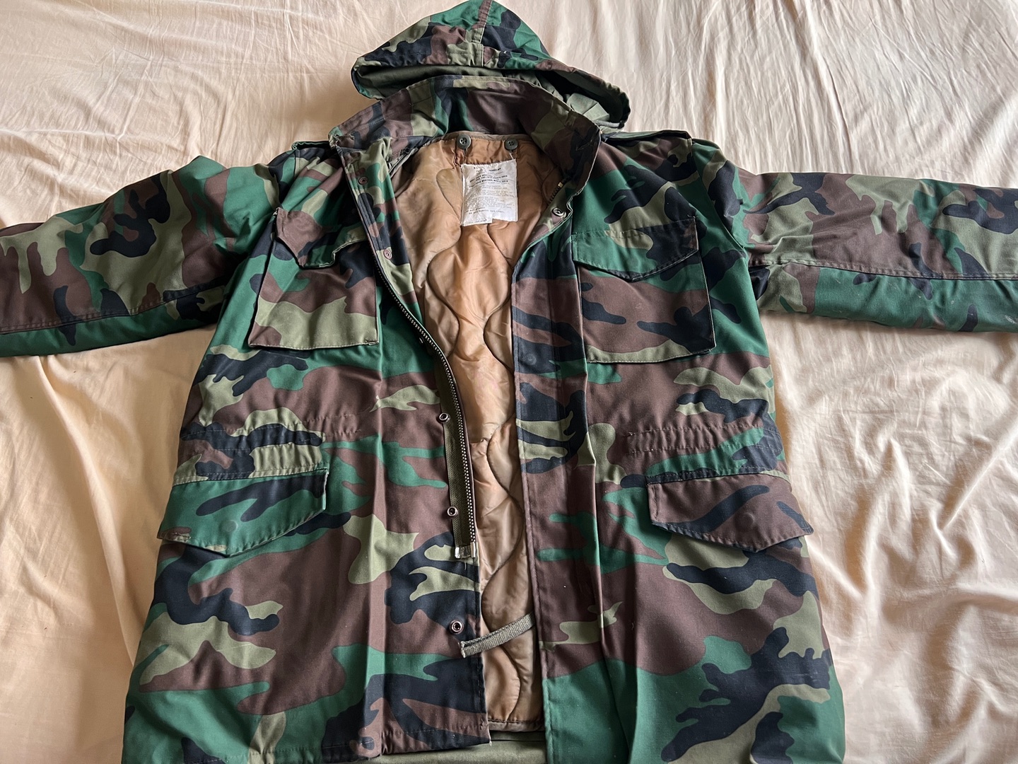 US Military M65 Field Jacket Camouflage Size XL Regular thumbnail 2