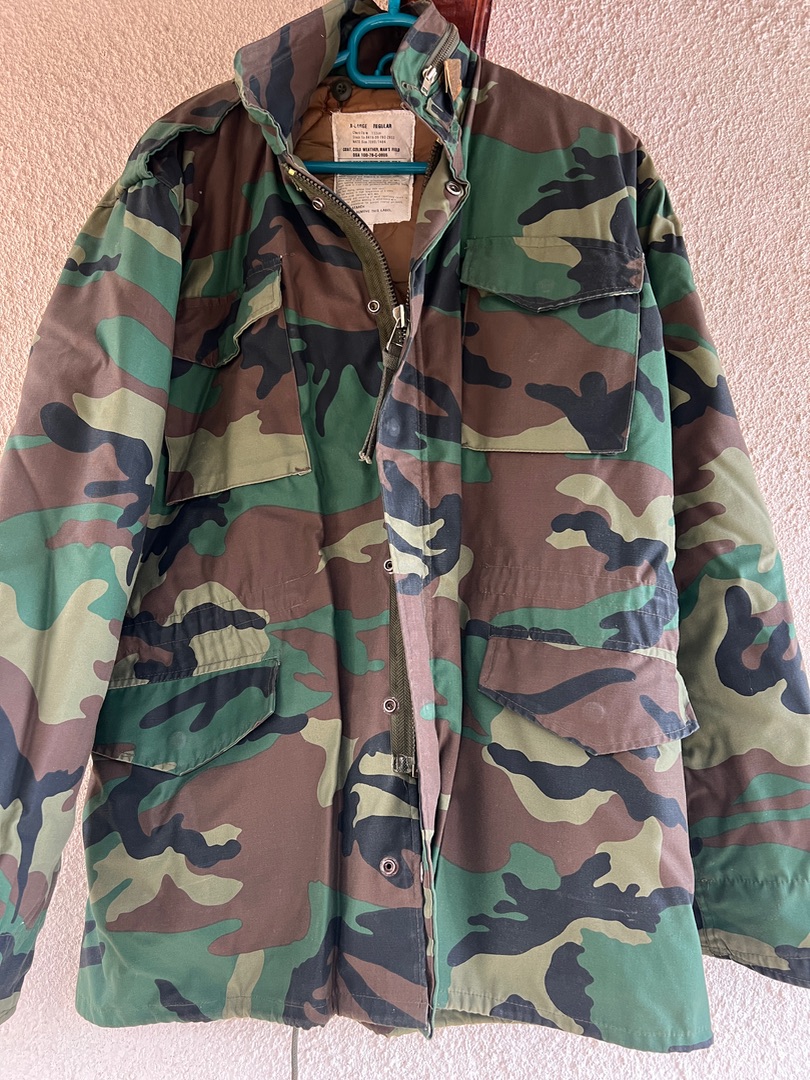 US Military M65 Field Jacket Camouflage Size XL Regular thumbnail 3