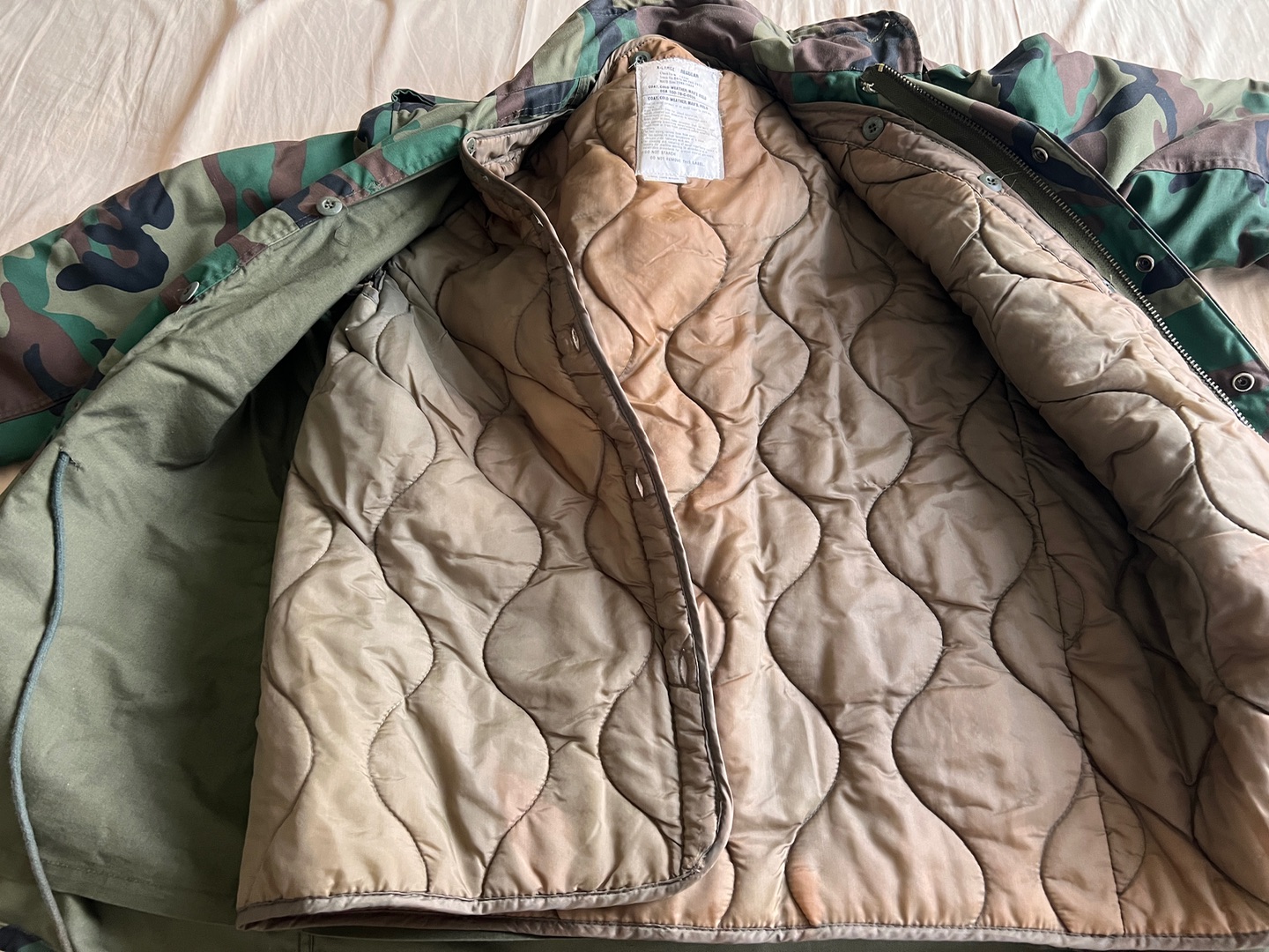 US Military M65 Field Jacket Camouflage Size XL Regular thumbnail 5