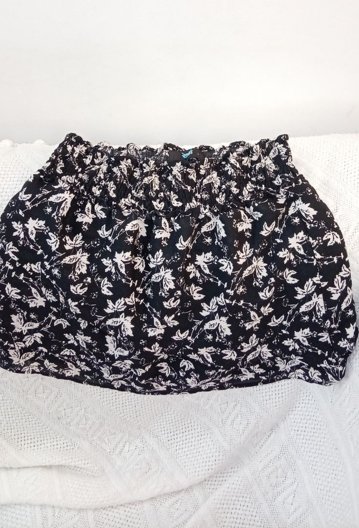 Jennyfer Black Floral Tube Top Size S