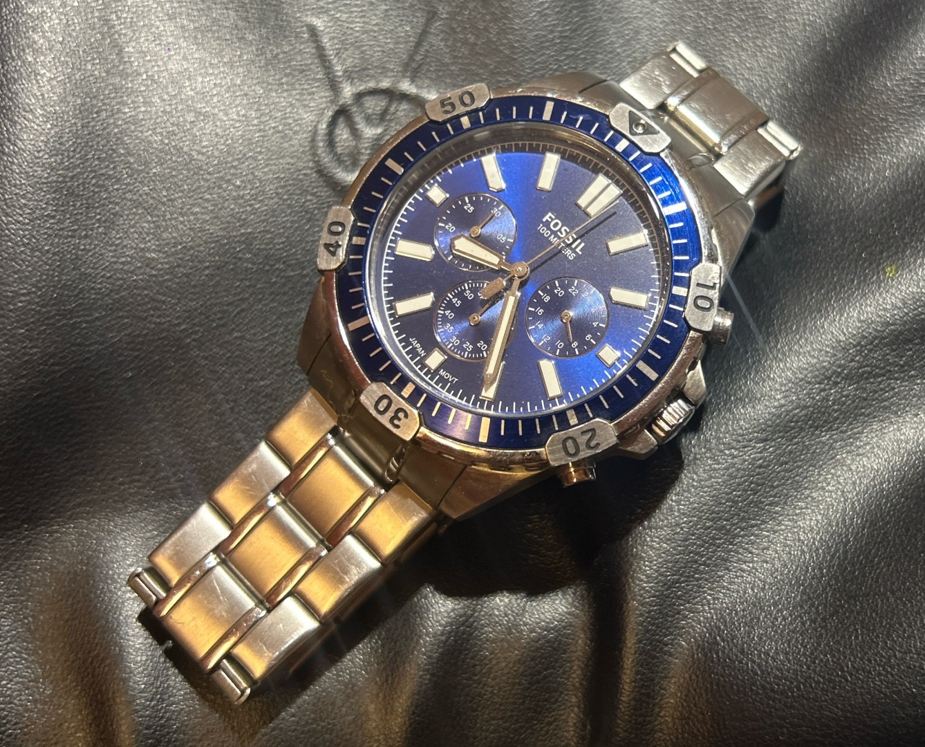 Fossil FS5623 Men's Blue Chronograph Watch - Image 1 of 1