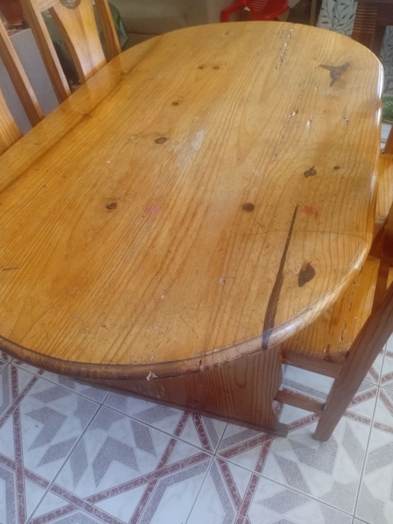 Wooden Dining Table with 4 Chairs thumbnail 2