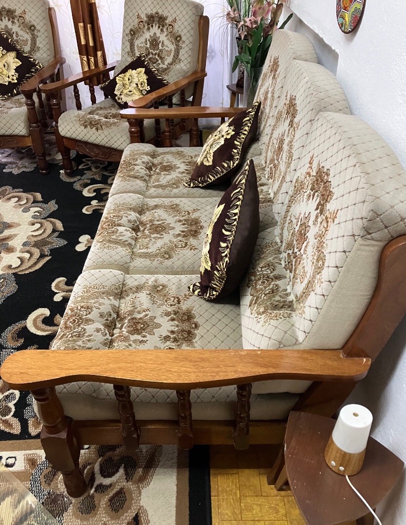 Wooden Living Room Sofa Set thumbnail 3