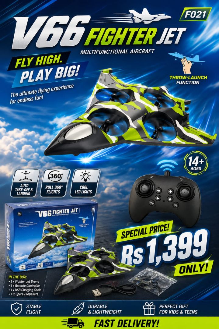 V66 Fighter Jet Drone F021 Camouflage - Image 1 of 1