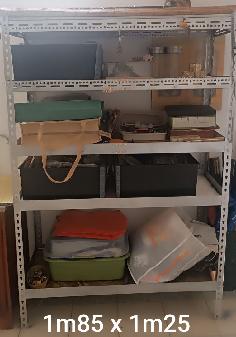 Metal Storage Shelf Unit 1m85 x 1m25 Grey