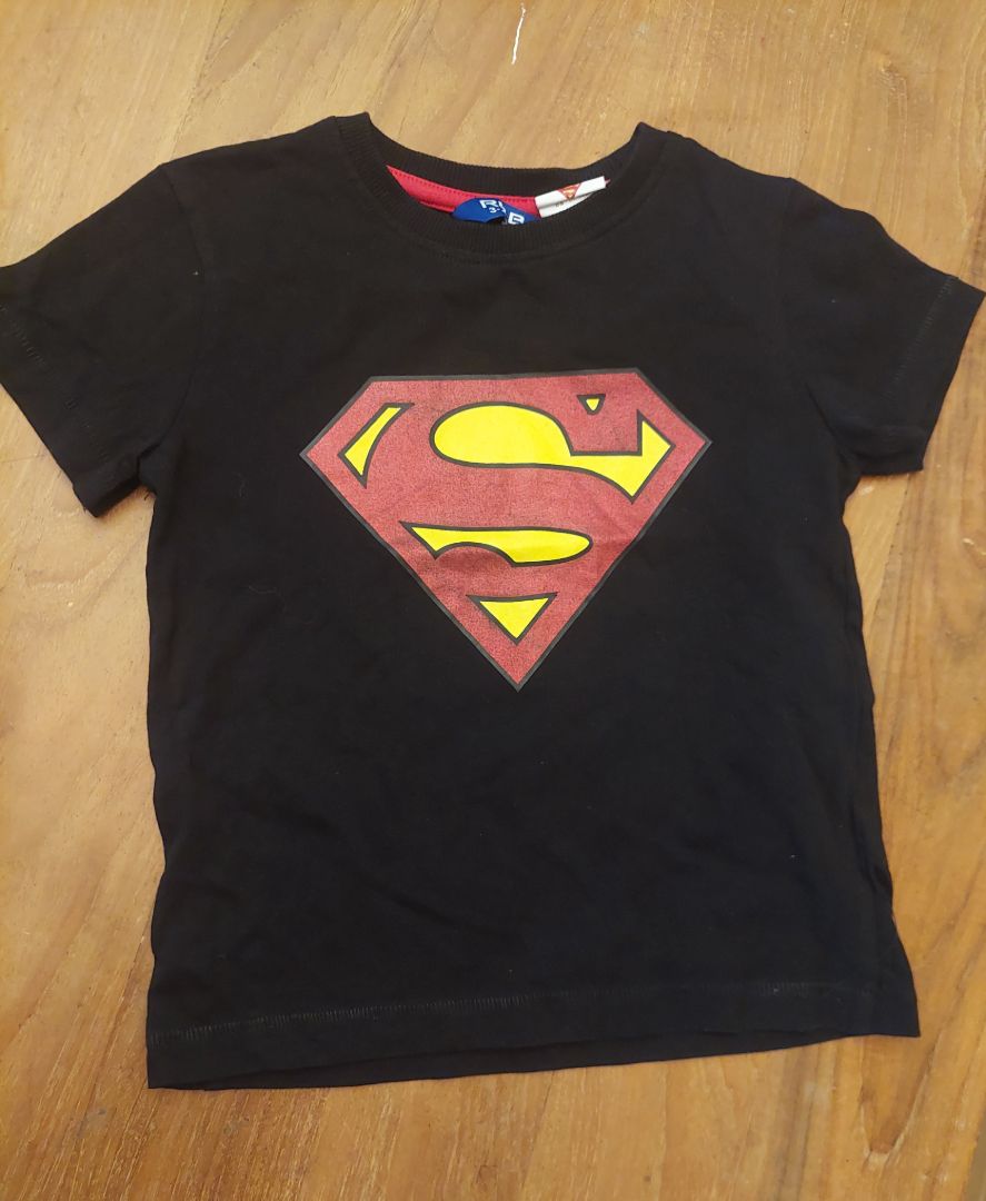 Superman Black T-Shirt Kids