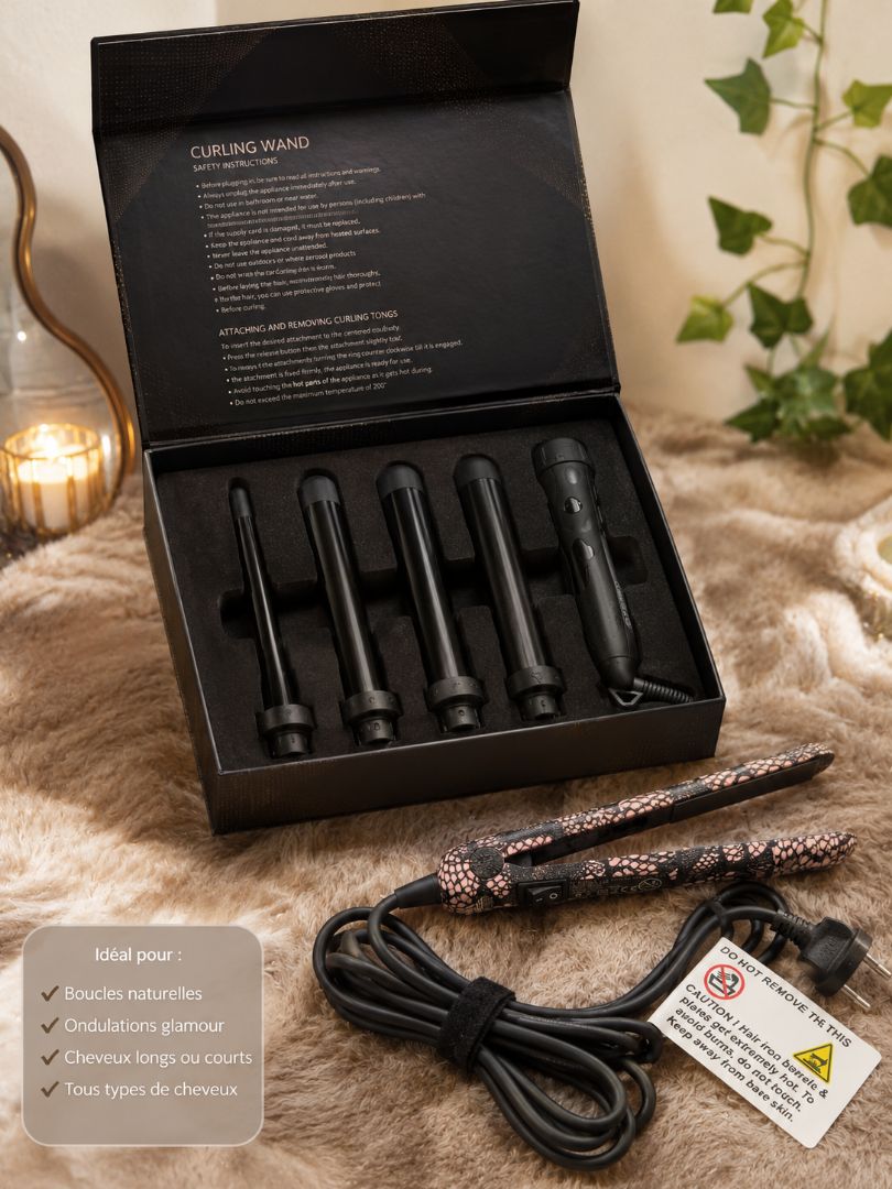 Hair Styling Set Curling Wand and Mini Straightener thumbnail 3