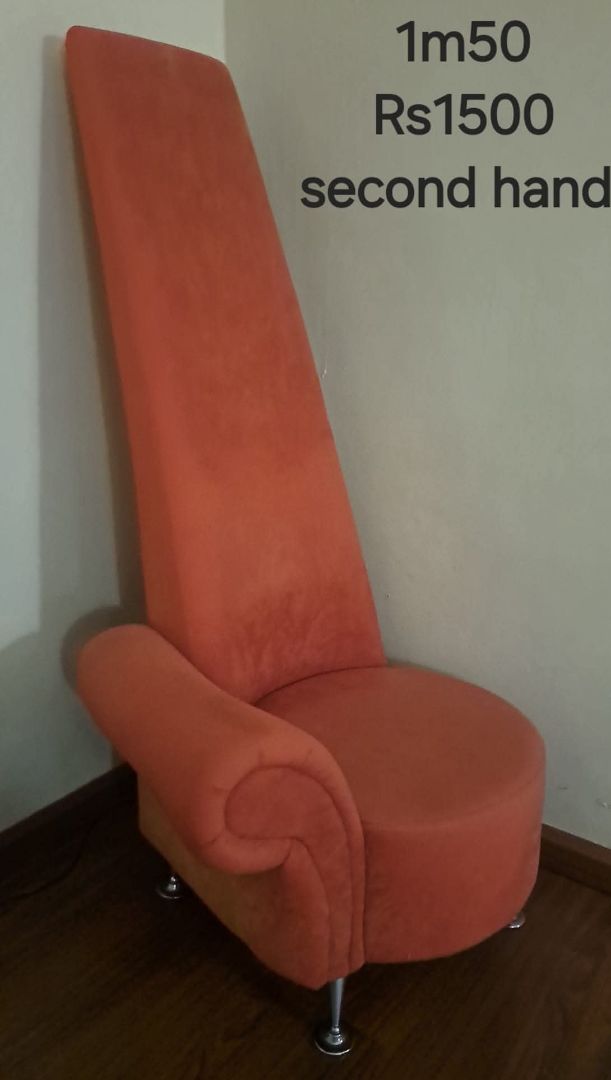 Decorative High Back Accent Chair Orange - Image 1 of 2