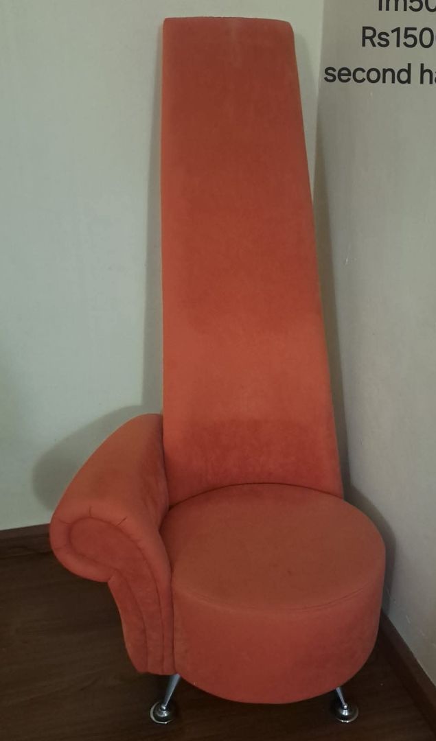 Decorative High Back Accent Chair Orange thumbnail 2