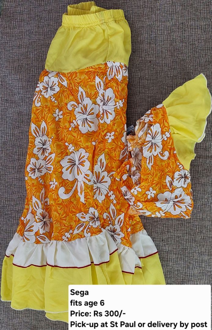 Sega Outfit Yellow Orange Floral Age 6 - Image 1 of 1