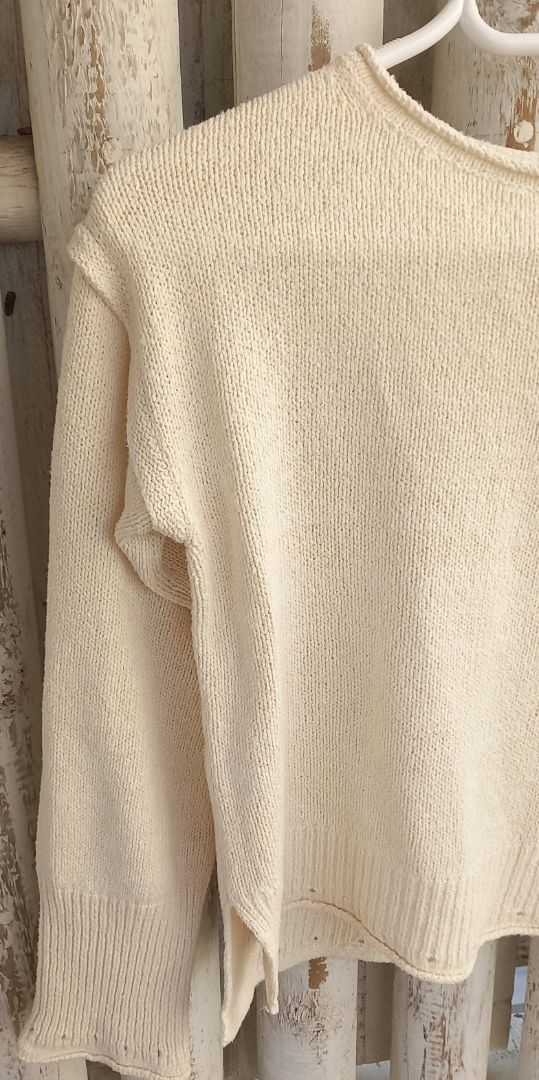 INAM Silk Knit Sweater Ecru Size S thumbnail 2