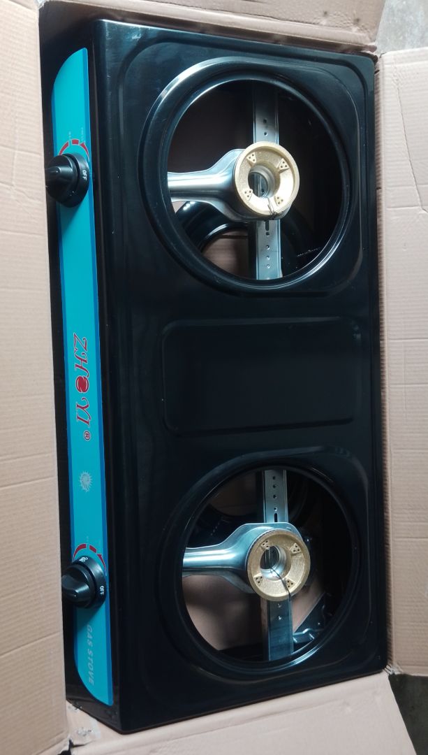 ZHEHUI Double Burner Gas Stove Black - Image 1 of 2