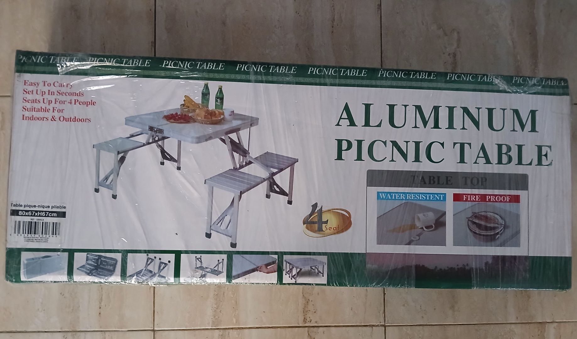 Aluminum Folding Picnic Table 4 Seater - Image 1 of 1