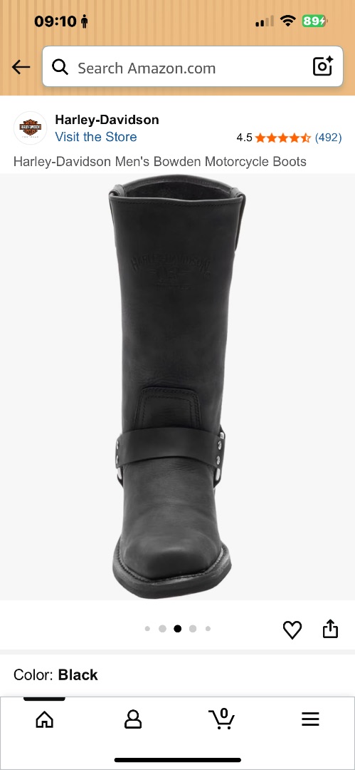 Harley-Davidson Men's Bowden Black Motorcycle Boots thumbnail 4