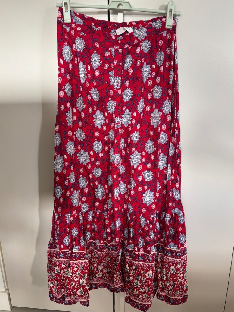 Red Floral Print Women's long Skirt - Image 1 of 1