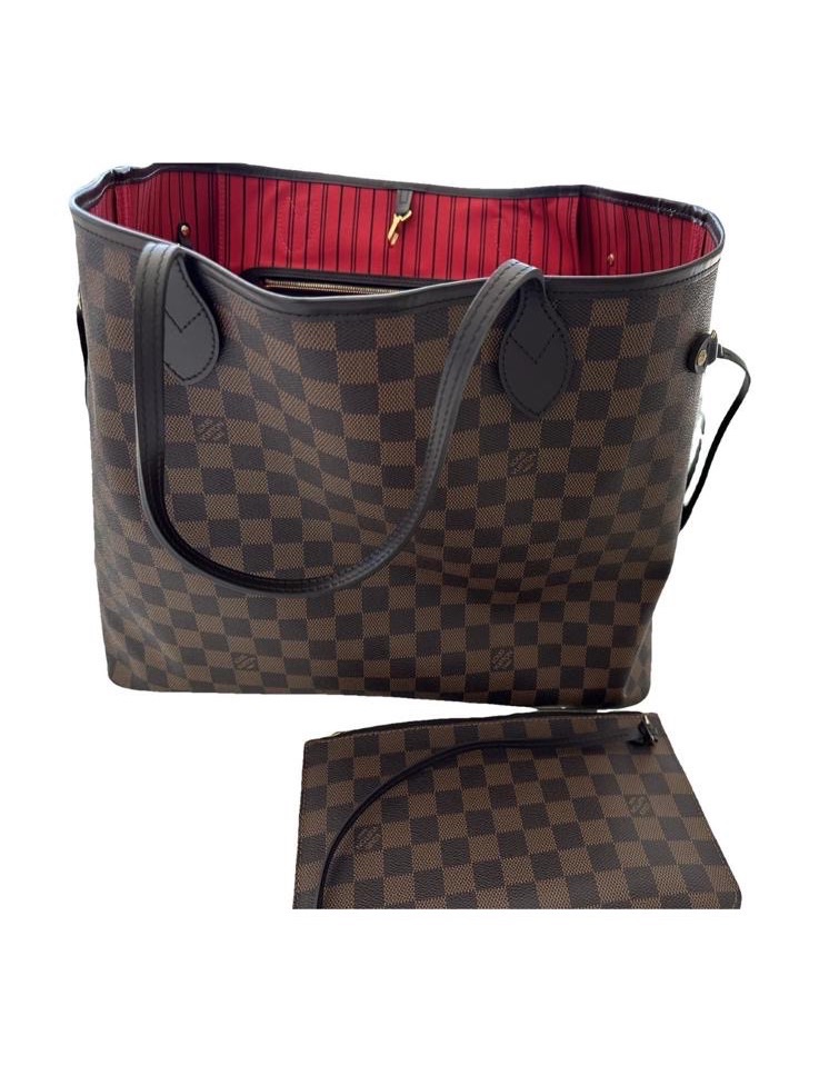 Louis Vuitton Neverfull MM Damier Ebene Tote Bag