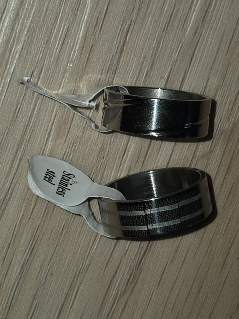 Set of 2 Stainless Steel Rings Sizes 18 and 19 thumbnail 2