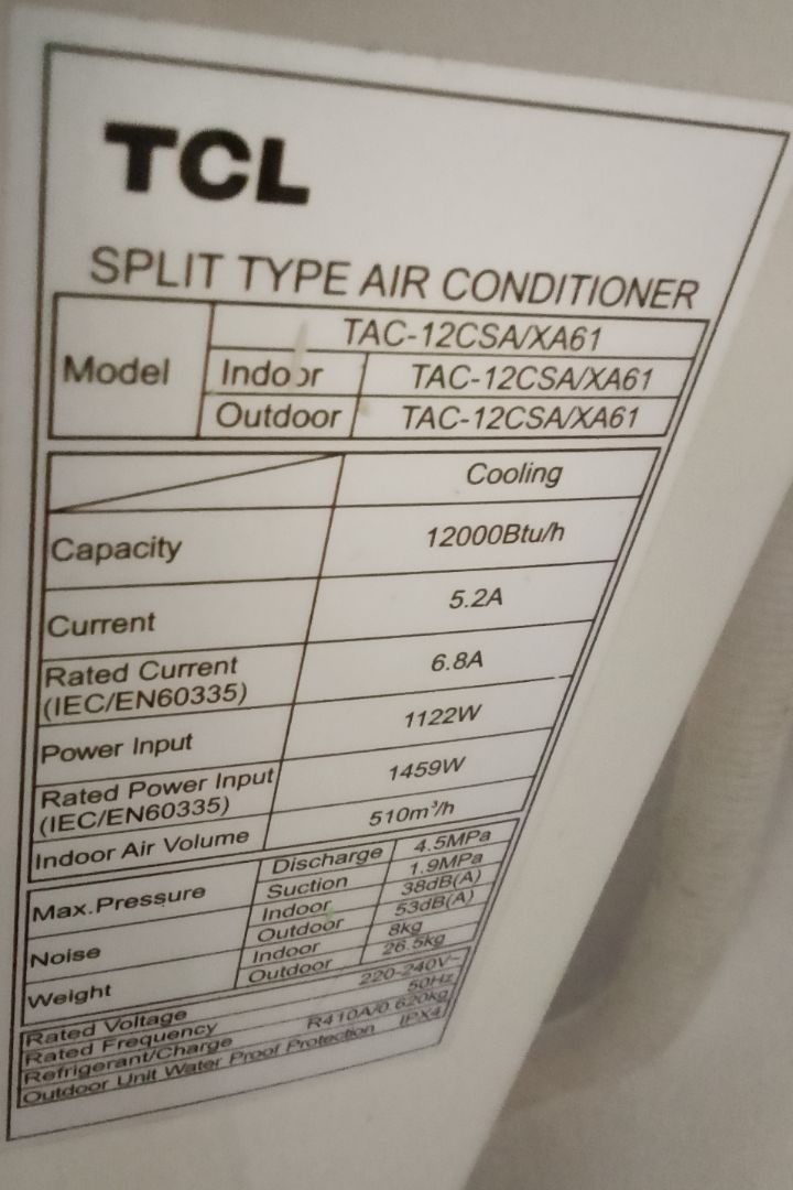 TCL 12000 BTU Split Air Conditioner White thumbnail 2