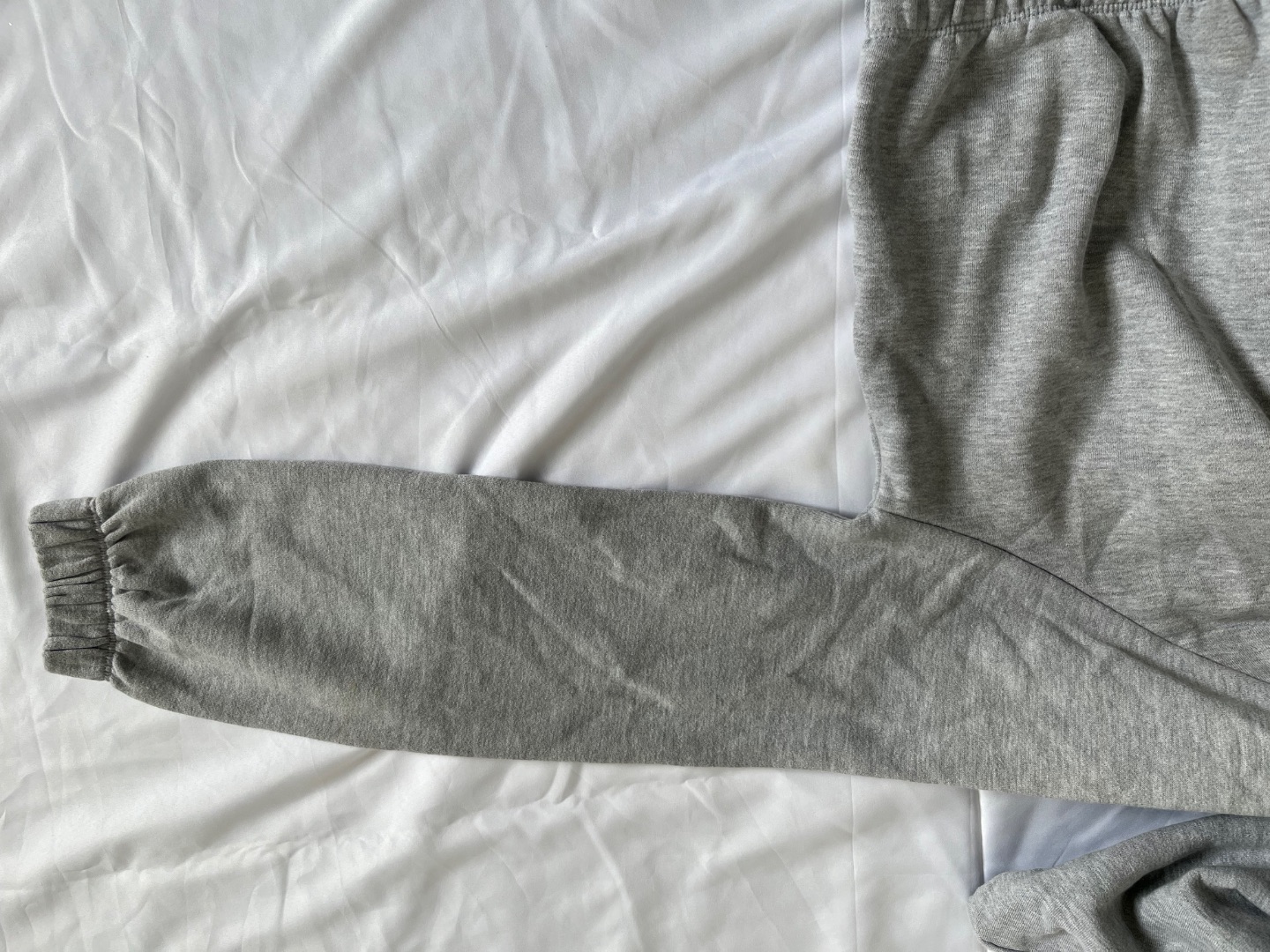 Grey Cropped Hoodie Size S-M thumbnail 2