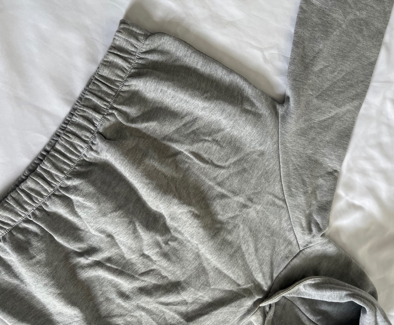 Grey Cropped Hoodie Size S-M thumbnail 3