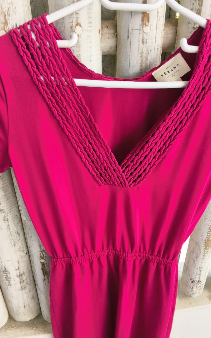 Sezane Monica Pink Dress Size thumbnail 10