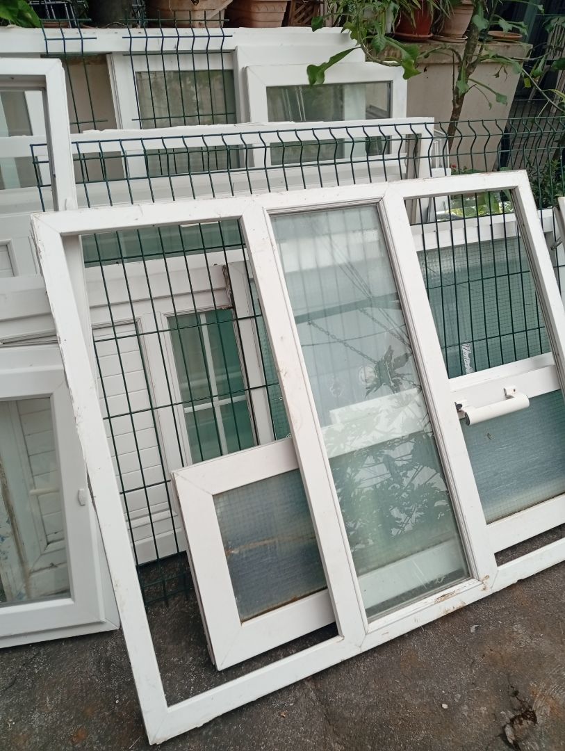 White Glass Window Frames Lot