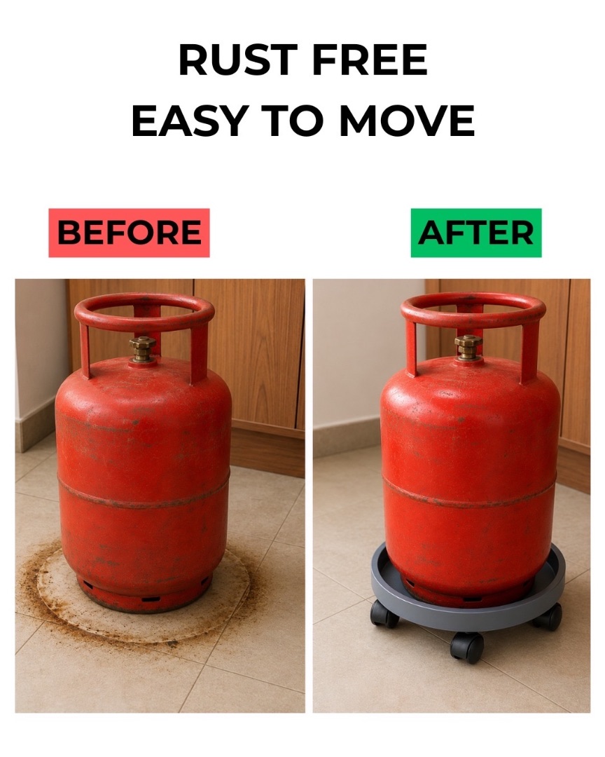 Heavy-Duty Gas Cylinder and Plant Trolley Grey