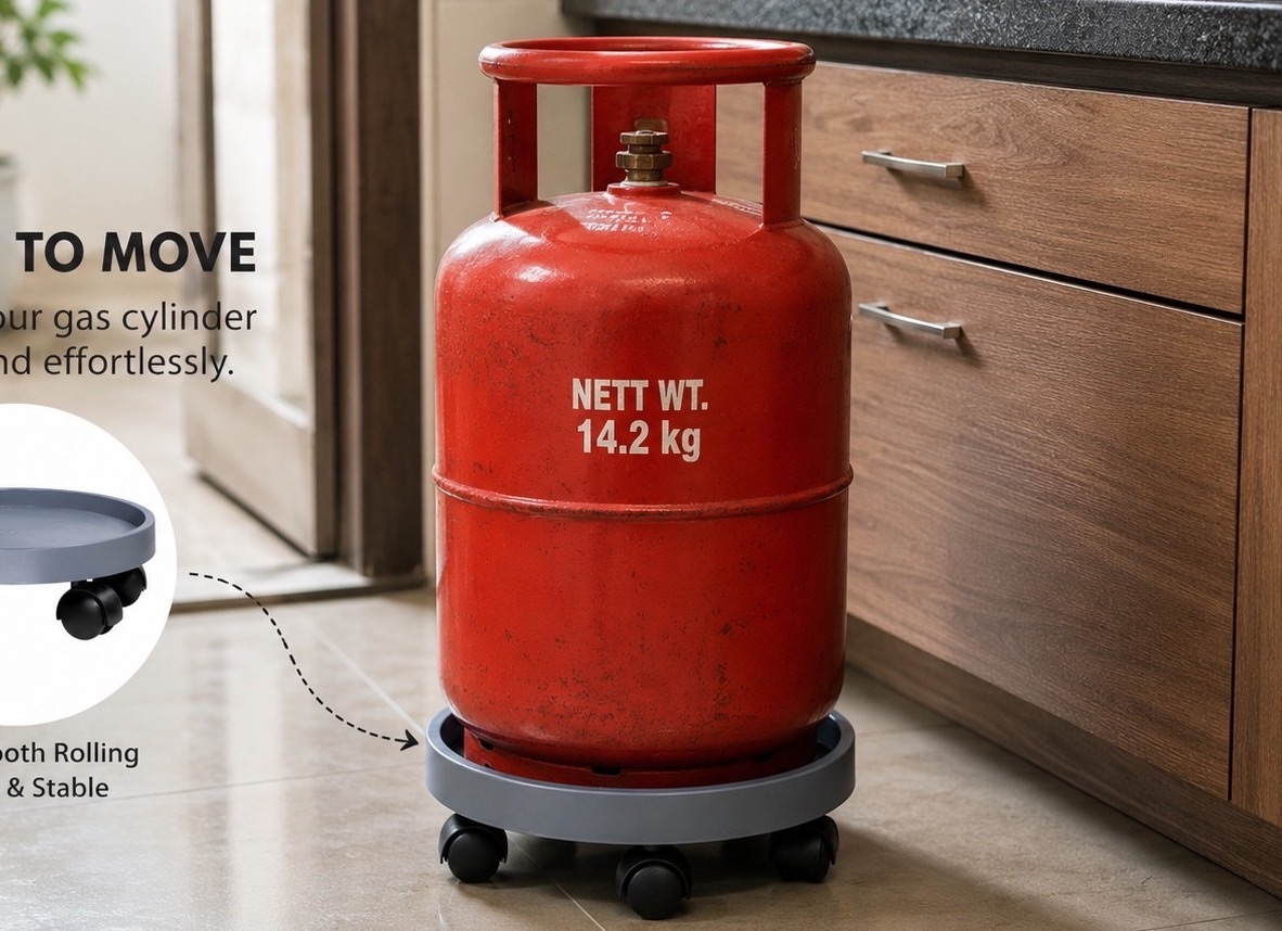 Heavy-Duty Gas Cylinder and Plant Trolley Grey thumbnail 2