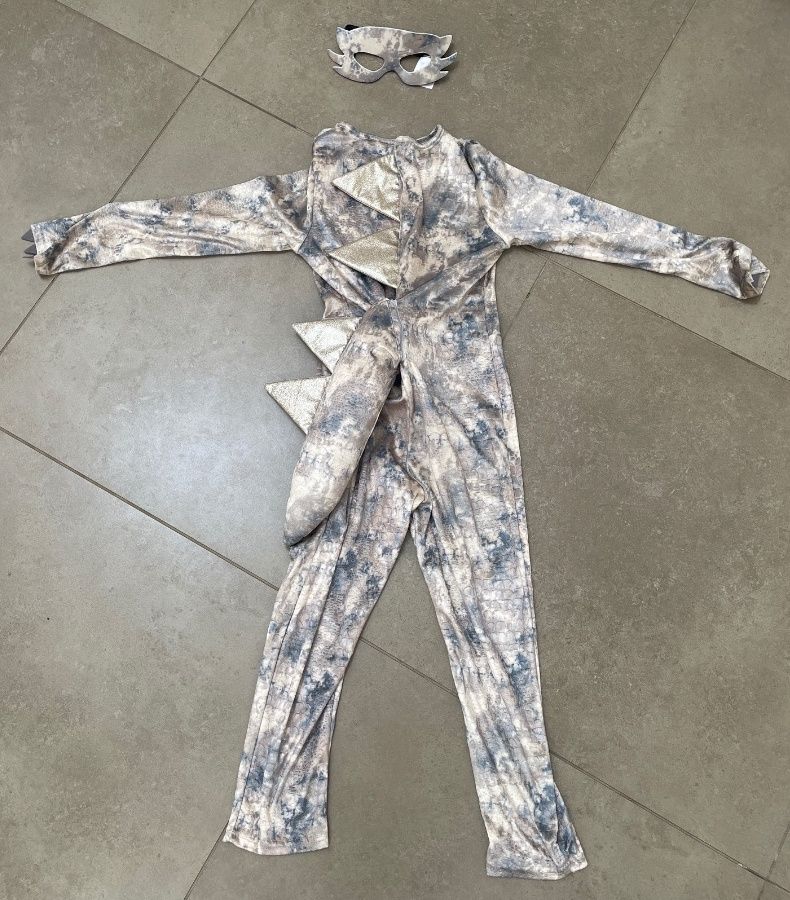 H&M Gray Dinosaur Onesie Costume with Mask