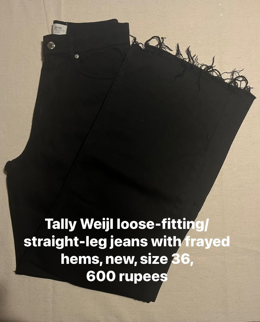 Tally Weijl Loose-Leg Jeans Black Size 36