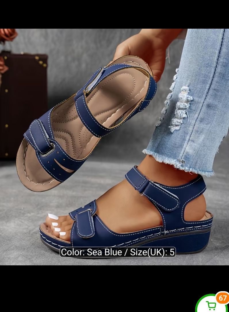 Women's Sea Blue Sandals Size 39 thumbnail 3