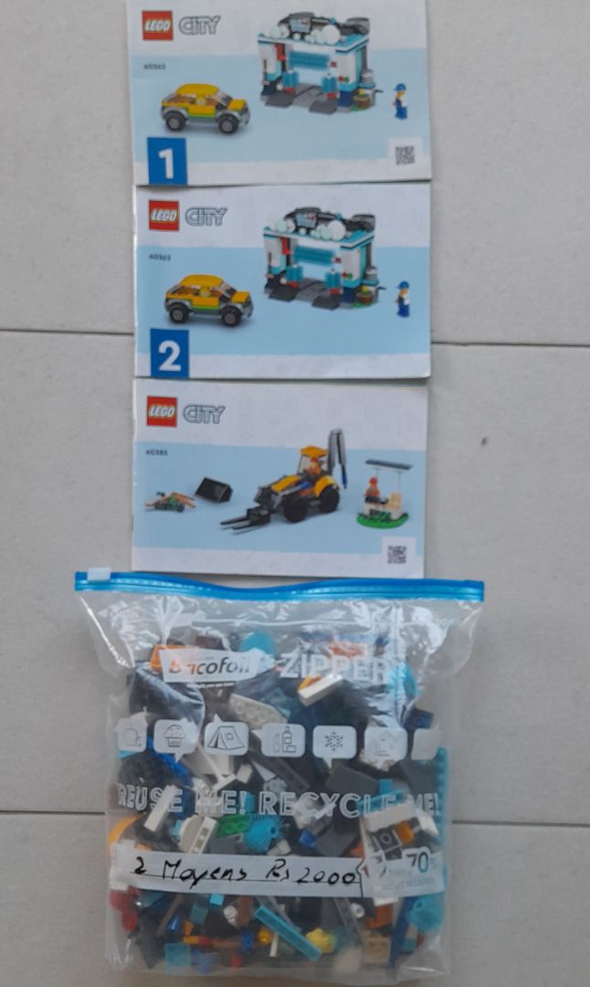 LEGO City 60320 Car Wash & 60323 Construction Loader 2 Sets
