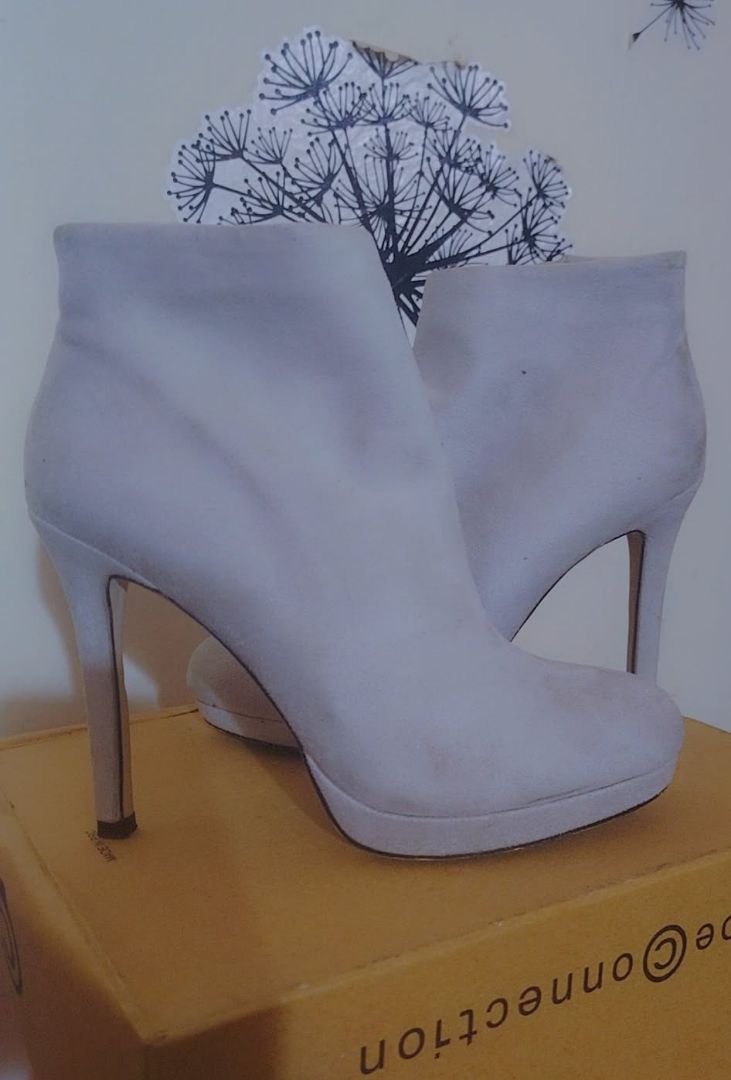 Shoe Connection High Heel Ankle Boots Grey thumbnail 2